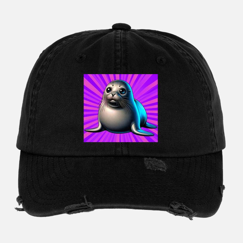 Phoque Casquette vintage effet usé Flexfit
