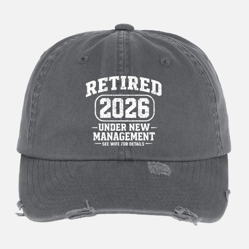 Retraité 2026 Sous Nouvelle Direction Humour Casquette vintage effet usé Flexfit