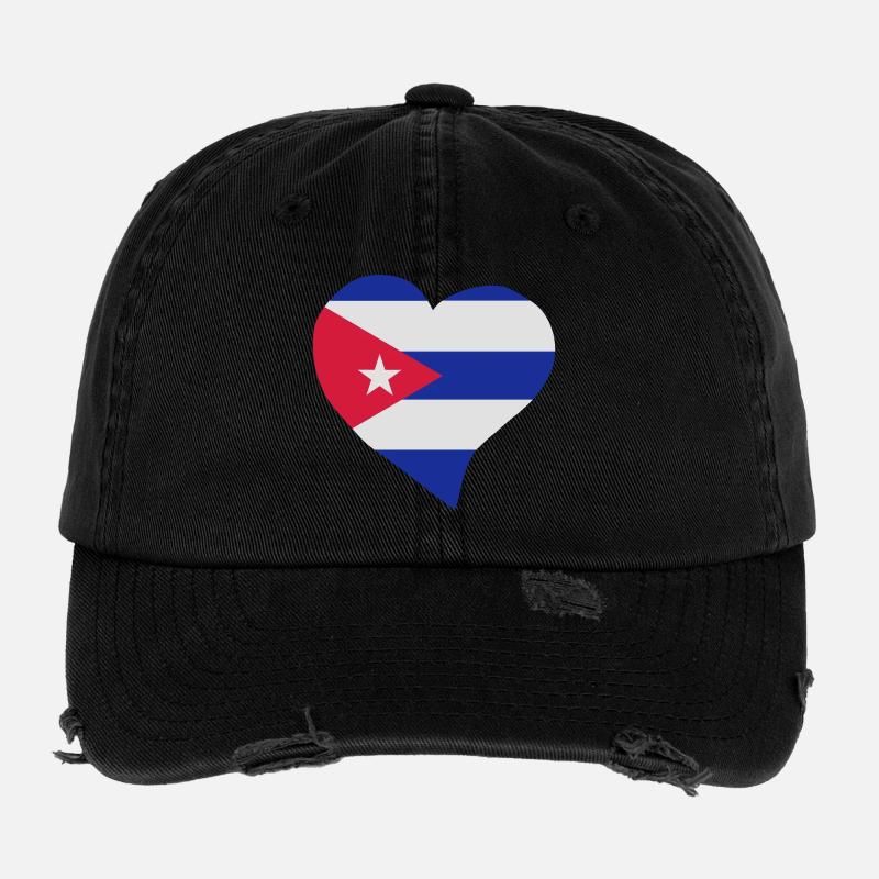 Coeur de Cuba Casquette vintage effet usé Flexfit
