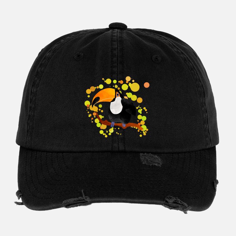 Toucan Casquette vintage effet usé Flexfit
