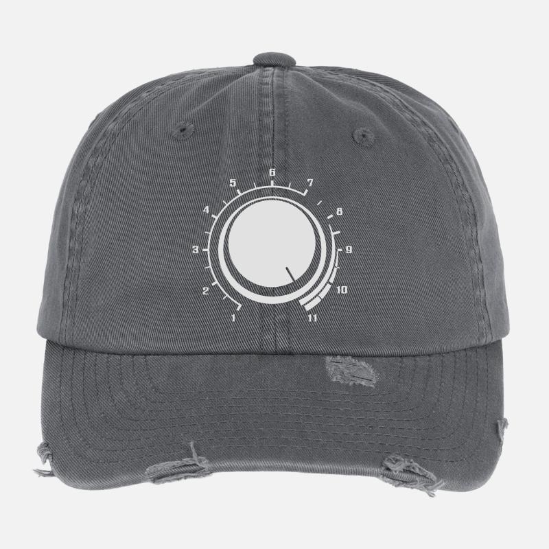 Volume Up -  Equalizer Musik DJ Geschenk Flexfit Vintage Destroyed Cap