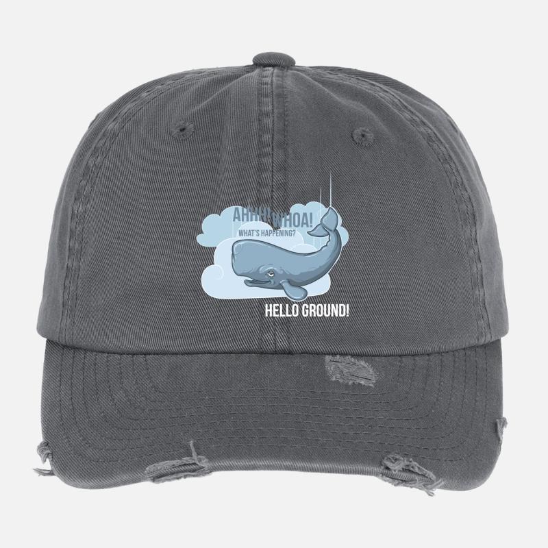 Hello Ground! Flexfit Vintage Destroyed Cap