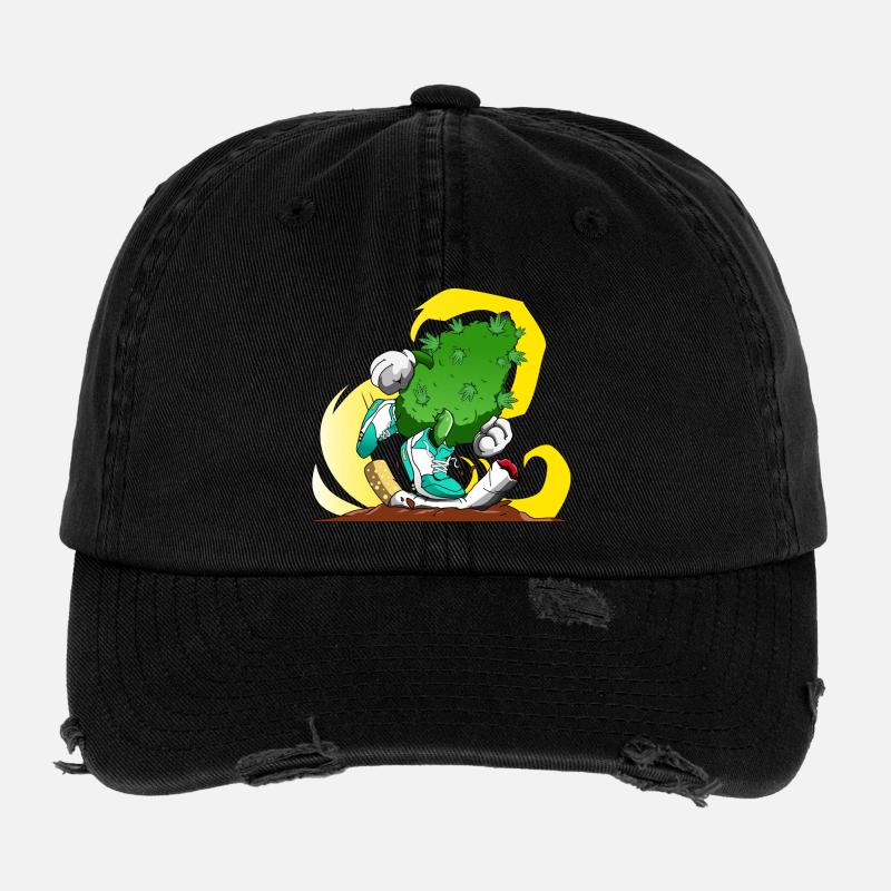 Smoke Weed,not Cigarettes Flexfit Vintage Destroyed Cap