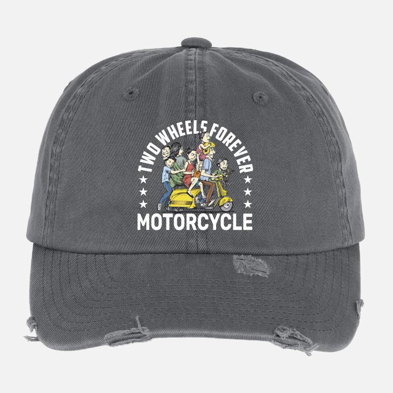Scooter Crew Parade Biker Motorradfahrer Roller Flexfit Vintage Destroyed Cap
