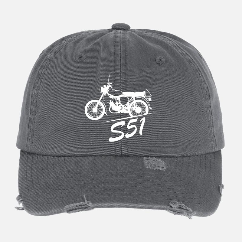 Simson S51 Symbol Nostalgia GDR Moped Friends Flexfit Vintage Destroyed Cap