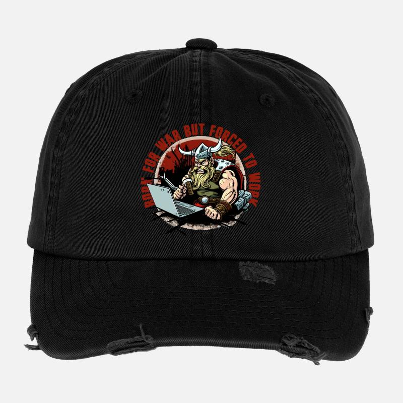 Viking admin with lettering Flexfit Vintage Destroyed Cap