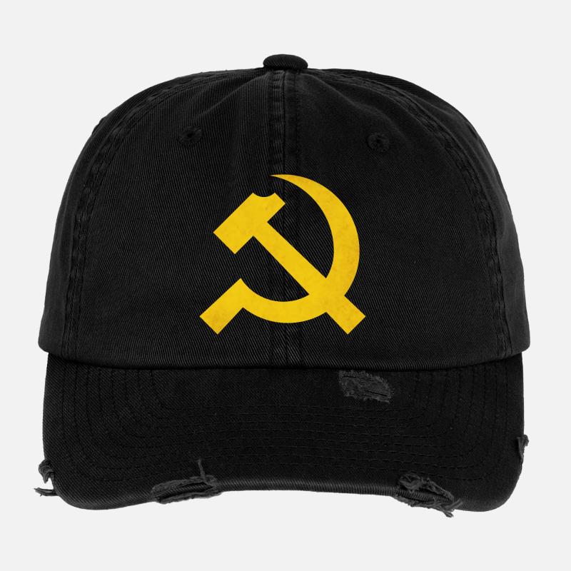 Hammer and Sickle Flexfit Vintage Destroyed Cap