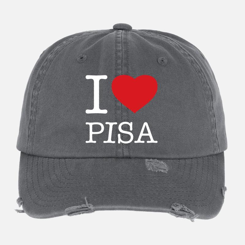 I LOVE PISA Flexfit Vintage Destroyed Cap