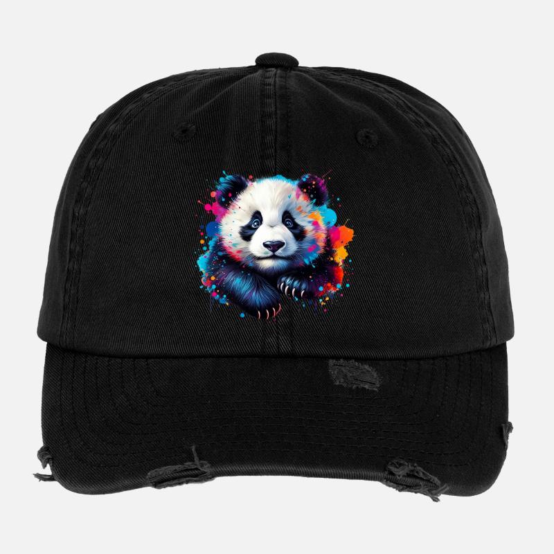 Panda Flexfit Vintage Destroyed Cap