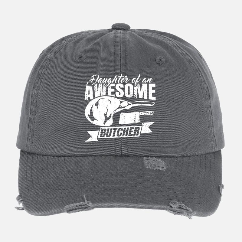 Fille de boucher Casquette vintage effet usé Flexfit