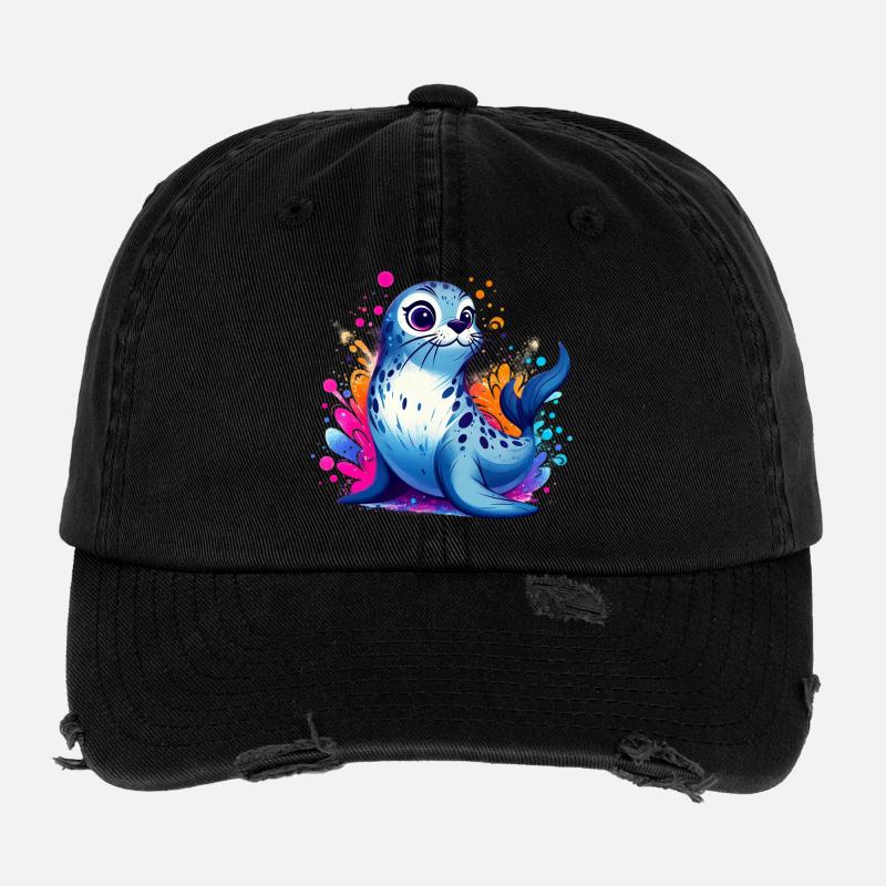 Phoque Casquette vintage effet usé Flexfit