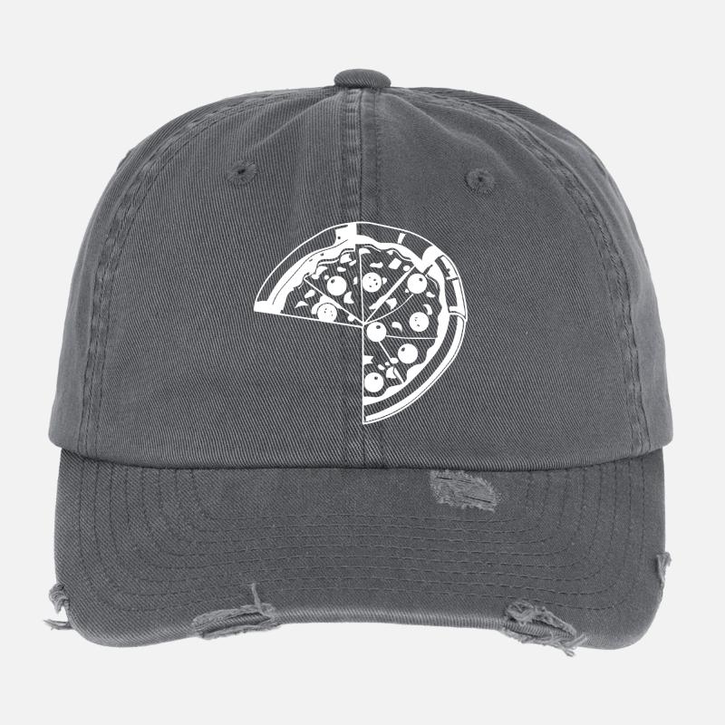 Croquis de pizza Casquette vintage effet usé Flexfit