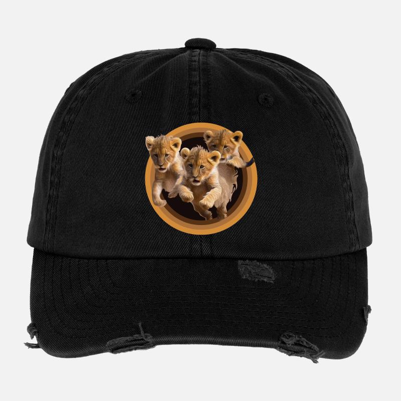 Löwenkinder wollen Spaß Flexfit Vintage Destroyed Cap