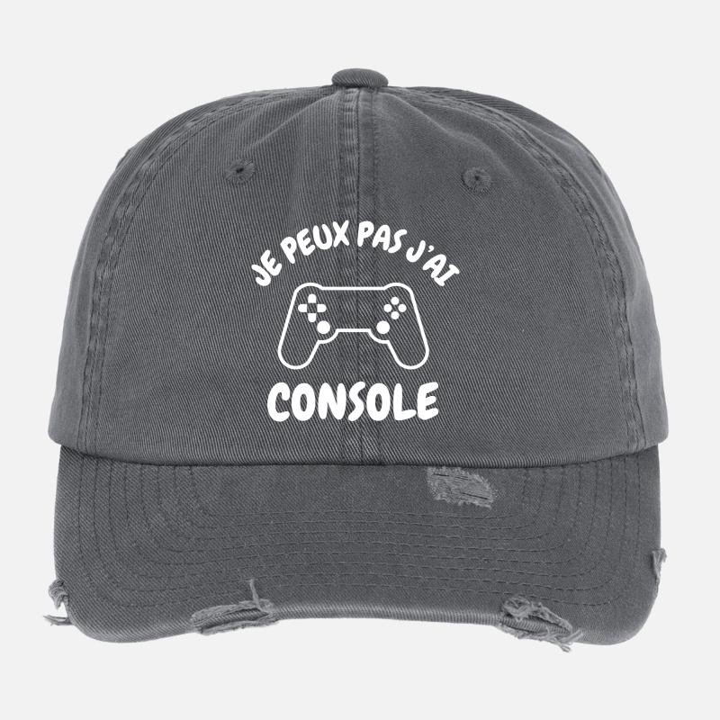 Je peux pas j'ai console Casquette vintage effet usé Flexfit