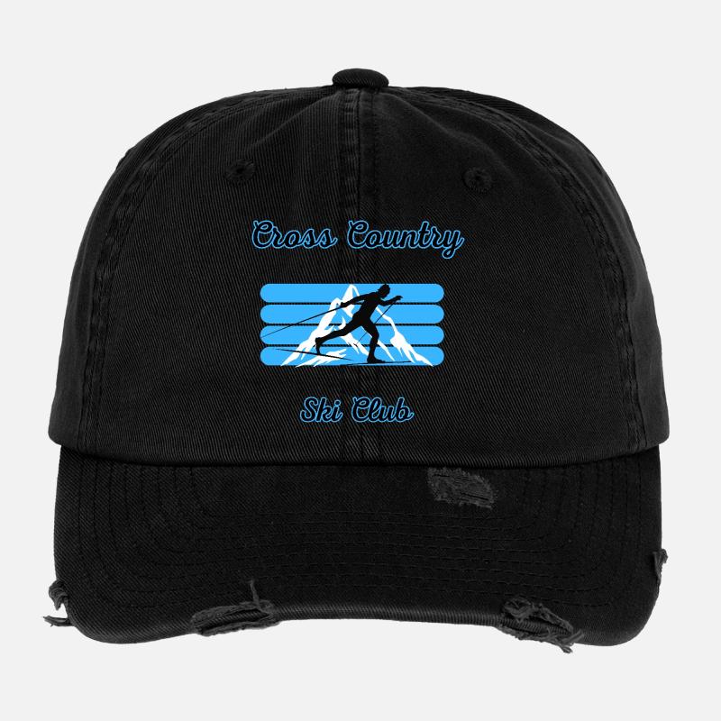 Pull de ski de fond tendance pour homme, idéal après-ski Casquette vintage effet usé Flexfit