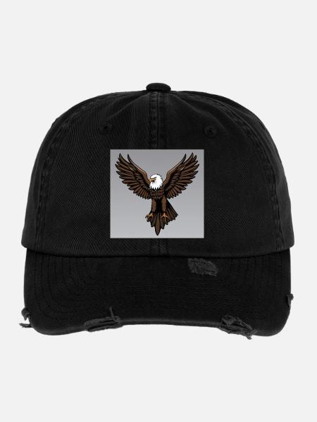 Eagle - Flexfit Vintage Destroyed Cap - black