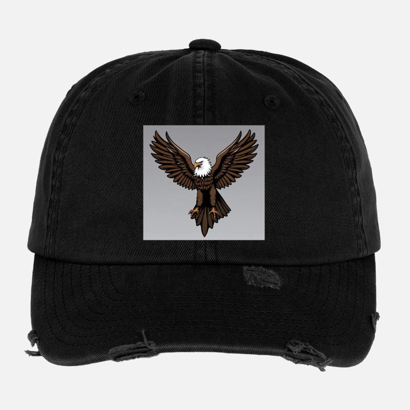Eagle - Flexfit Vintage Destroyed Cap - black