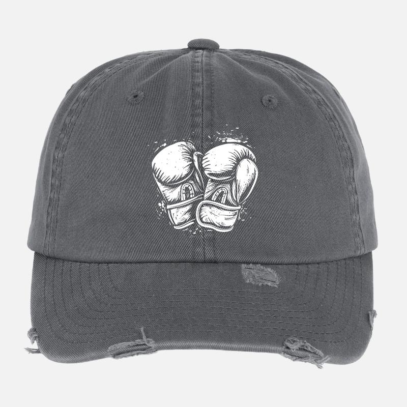 Dessin de gants de boxe Casquette vintage effet usé Flexfit