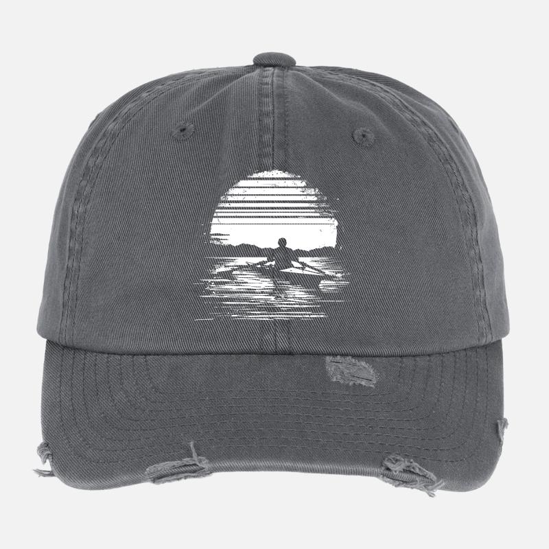 Rowing Sketch Flexfit Vintage Destroyed Cap
