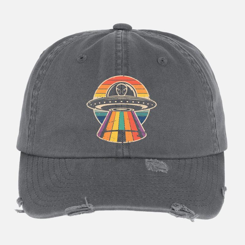 UFO Lover Flexfit Vintage Destroyed Cap