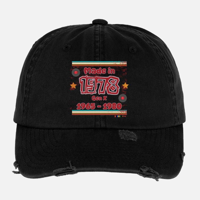 Retro-Design der 70er Generation Flexfit Vintage Destroyed Cap