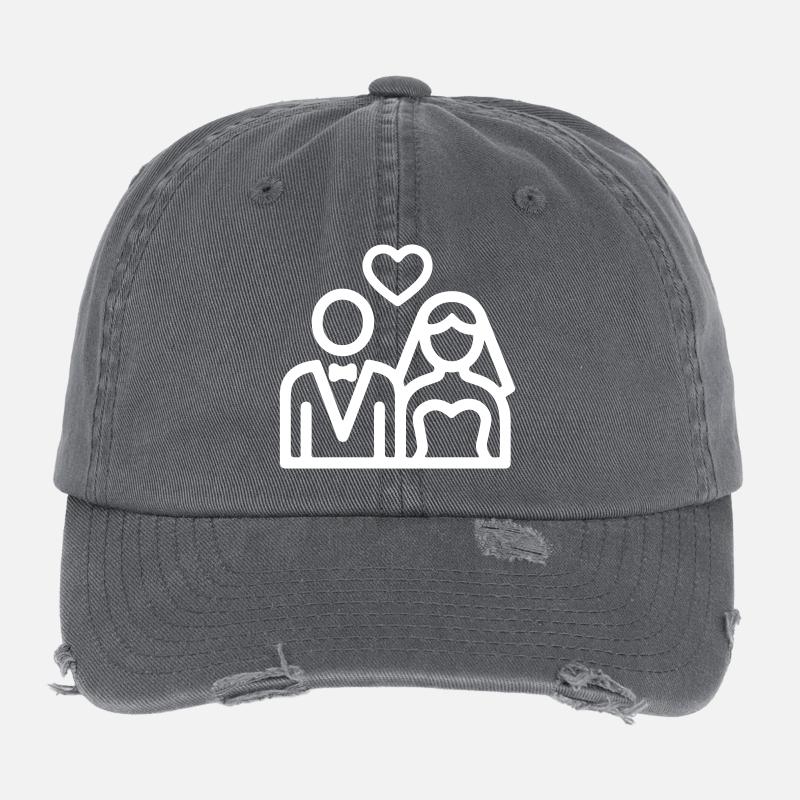 Mariage des mariés Casquette vintage effet usé Flexfit