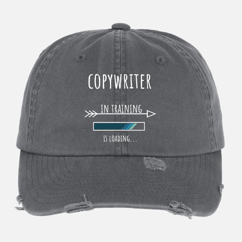 Copywriter Geschenk Beruf Ausbildung Flexfit Vintage Destroyed Cap