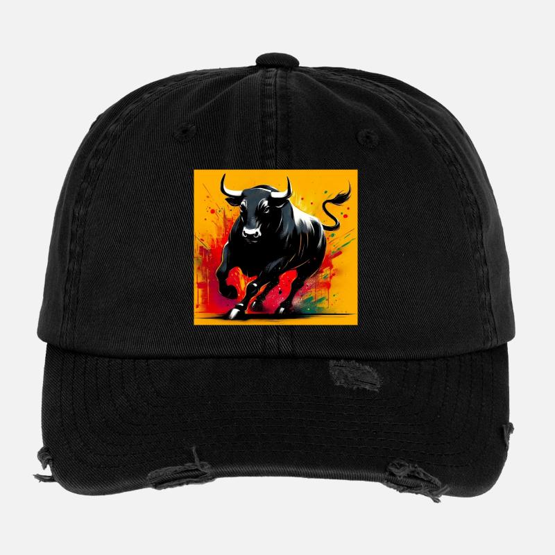 taureau Casquette vintage effet usé Flexfit