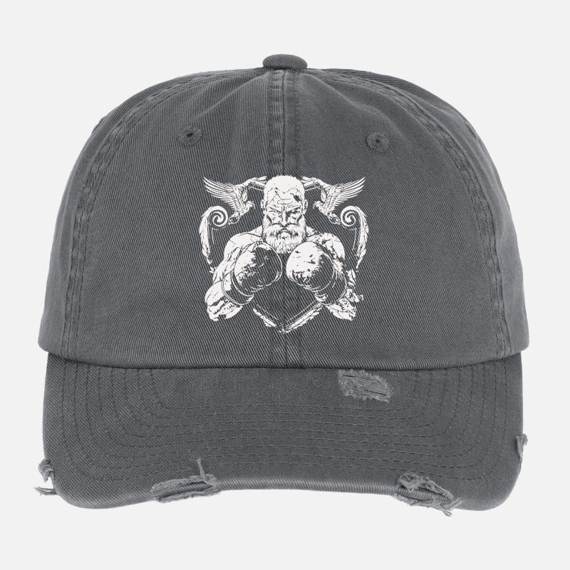 boxeur de combat Casquette vintage effet usé Flexfit