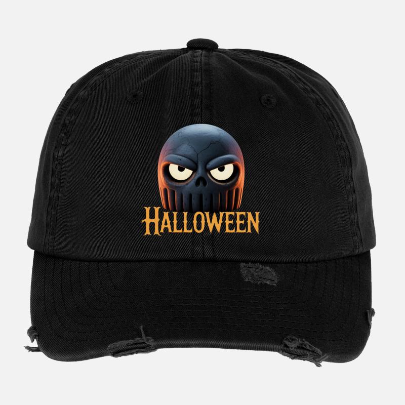 Crâne de Feu Halloween | Trick or treat de sorcière Casquette vintage effet usé Flexfit