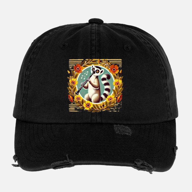 Lemur Clarinet Serenade Flexfit Vintage Destroyed Cap