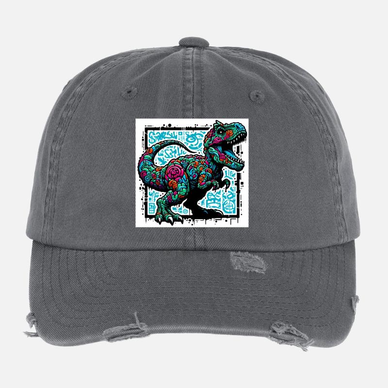 dinosaur Flexfit Vintage Destroyed Cap