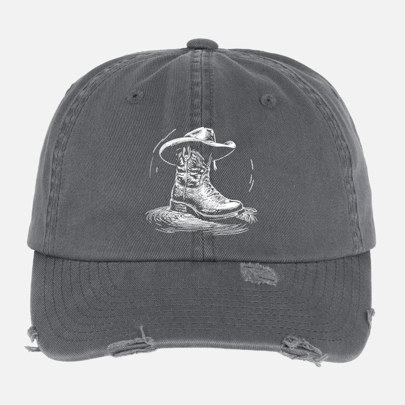 Cowboy Boot Flexfit Vintage Destroyed Cap