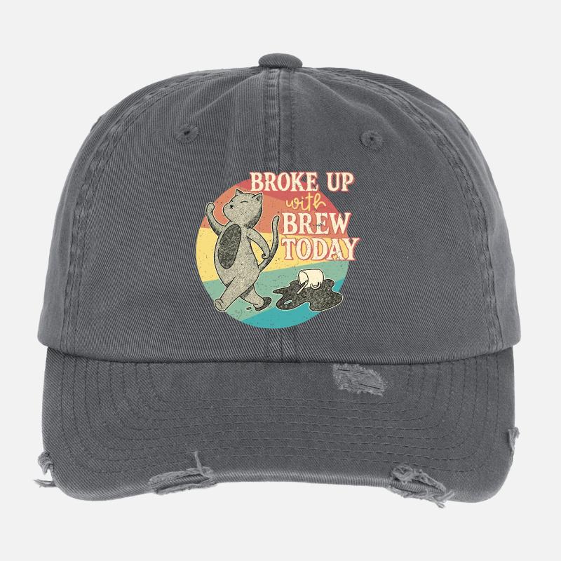 Kaffeeentzug Koffeinfrei Ex-Kaffeetrinker Flexfit Vintage Destroyed Cap