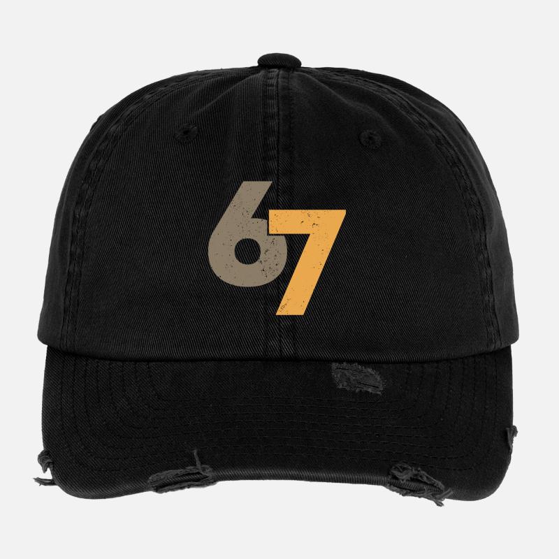67 in Retro Style Flexfit Vintage Destroyed Cap