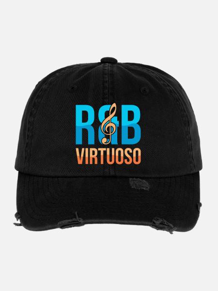 RnB Music Virtuoso E1 Deep Blue - Flexfit Vintage Destroyed Cap - black - Front