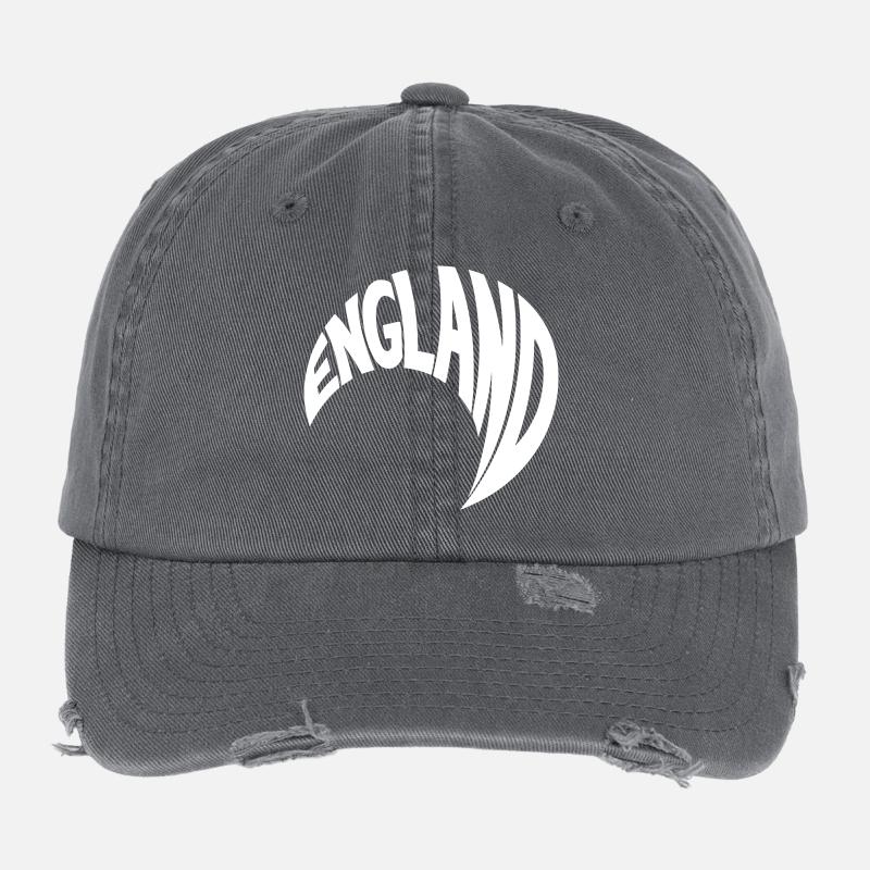 Lettrage en cercle anglais Casquette vintage effet usé Flexfit