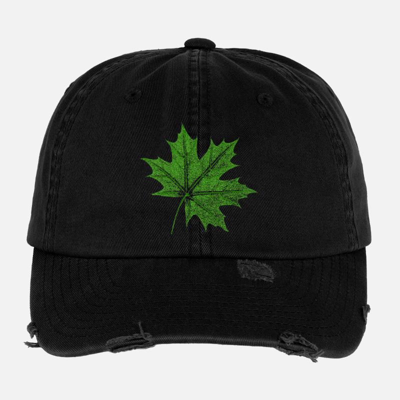 Blatt Ahorn / Ahornblatt Flexfit Vintage Destroyed Cap