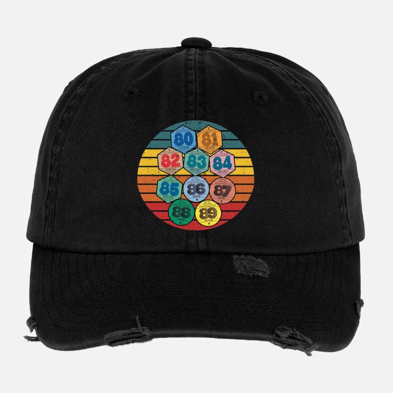 Vintage Retro 80er Auto-Aufkleber Flexfit Vintage Destroyed Cap