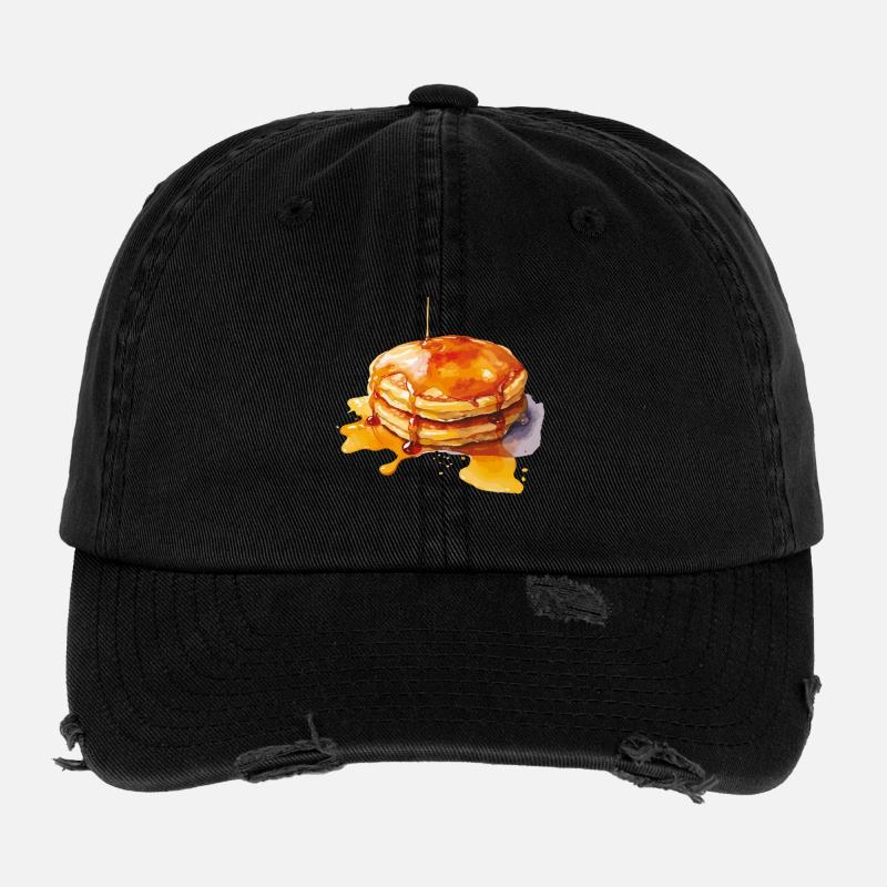 Pile de crêpes au sirop Casquette vintage effet usé Flexfit
