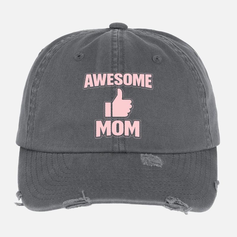 MAMAN GÉNIALE – Déclaration Rose Cool Casquette vintage effet usé Flexfit