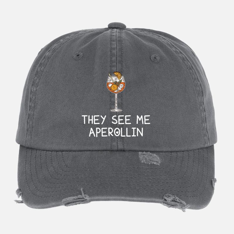 Ils me voient Aperollin' – Summer Drink Spritz Casquette vintage effet usé Flexfit
