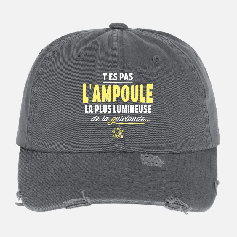 T'es pas l'ampoule la plus brillante Casquette vintage effet usé Flexfit