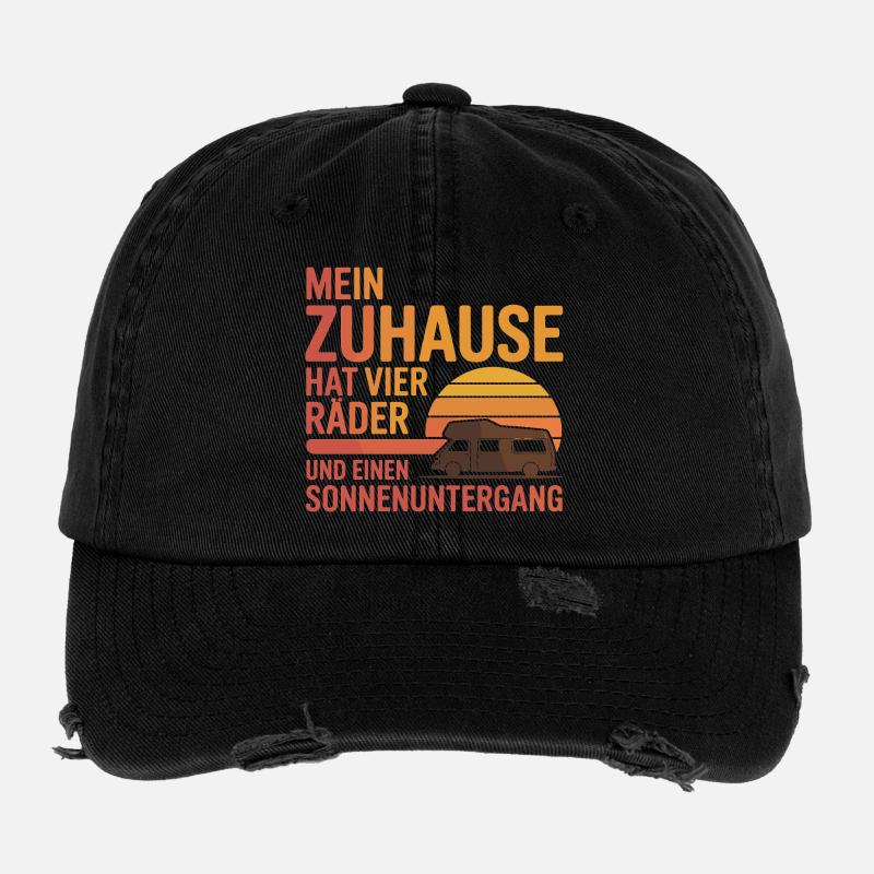  Mein Zuhause Hat Vier Räder Und Einen Flexfit Vintage Destroyed Cap