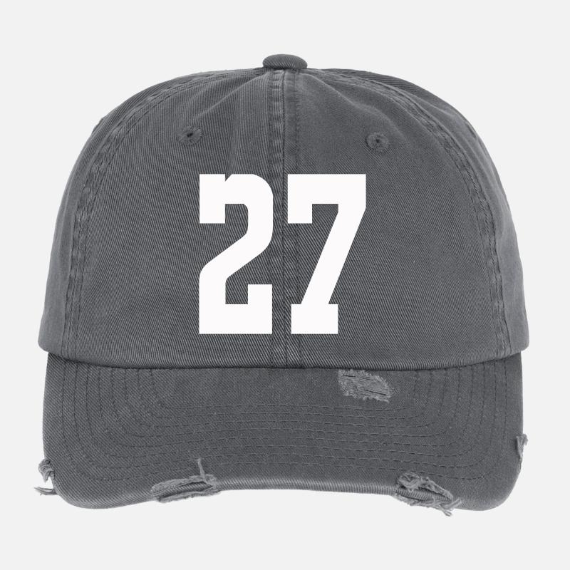 Ziffern 27 Kontrast-Design Flexfit Vintage Destroyed Cap