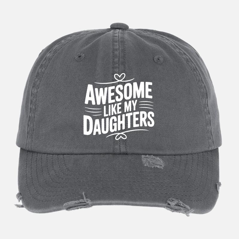 Géniale comme mes filles Casquette vintage effet usé Flexfit