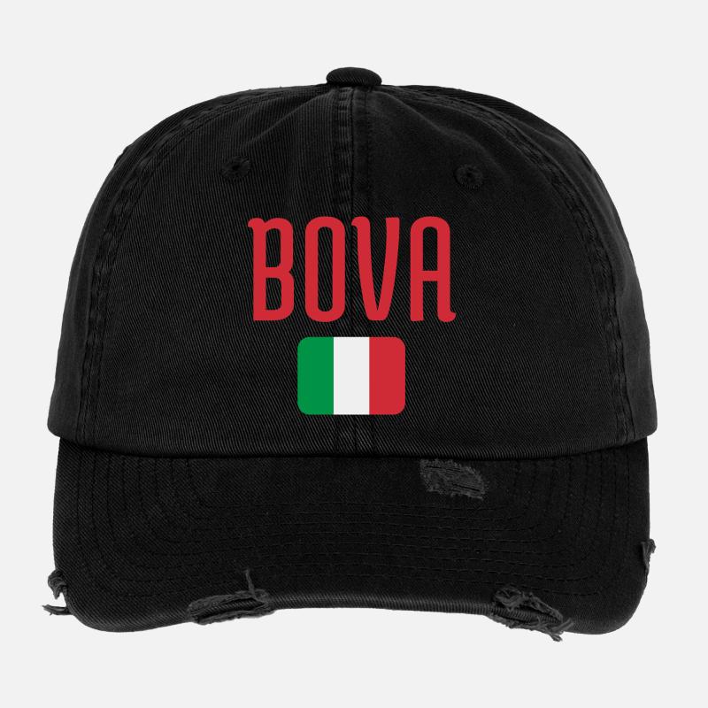 BOVA Italian Flag Flexfit Vintage Destroyed Cap