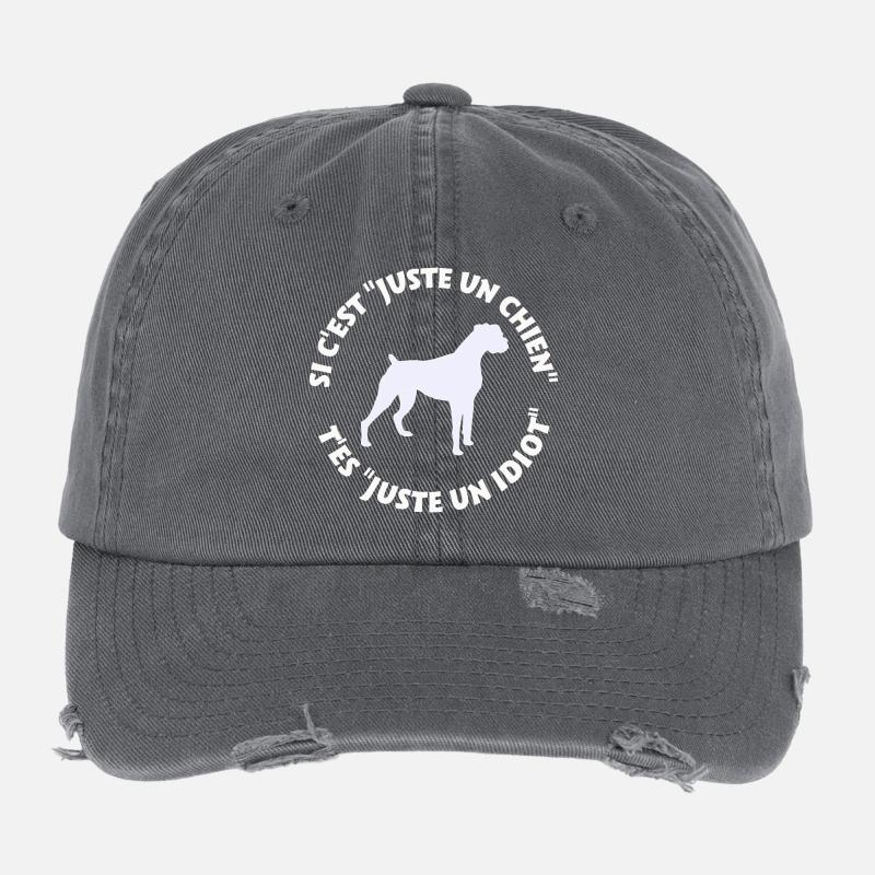 Boxer pas juste un chien Casquette vintage effet usé Flexfit