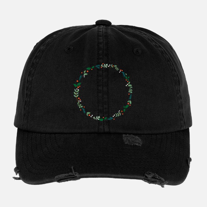Une couronne de houx - Casquette vintage effet usé Flexfit - noir