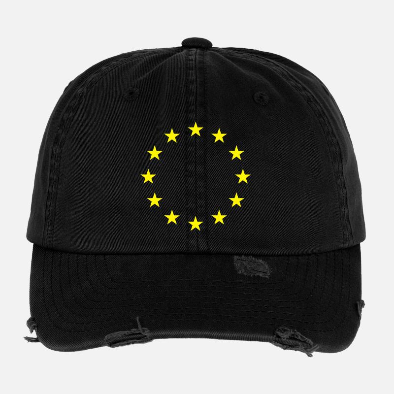 European Union flag Flexfit Vintage Destroyed Cap